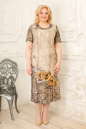 Летнее платье коричнево-желтого тона цвета 2334.5 d22 No1|интернет-магазин vvlen.com