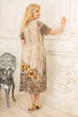 Летнее платье коричнево-желтого тона цвета 2334.5 d22 No2|интернет-магазин vvlen.com