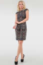 Повседневное платье футляр черного с красным цвета 2081.55 No1|интернет-магазин vvlen.com