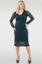 Платье футляр темно-зеленого цвета 2760.12 |интернет-магазин vvlen.com