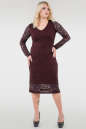 Платье футляр бордового цвета 2760.12  No0|интернет-магазин vvlen.com