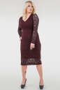 Платье футляр бордового цвета 2760.12  No1|интернет-магазин vvlen.com