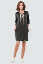 Спортивное платье  серого с черным цвета 2615.40 No0|интернет-магазин vvlen.com