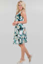 Летнее платье с открытой спиной белый с бежевым цвета 447.17 No1|интернет-магазин vvlen.com