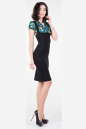 Летнее платье футляр черного с зеленым цвета 478.2 No1|интернет-магазин vvlen.com