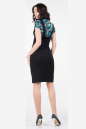 Летнее платье футляр черного с зеленым цвета 478.2 No2|интернет-магазин vvlen.com