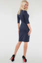 Офисное платье с юбкой на запах темно-синего цвета 2761.47 No2|интернет-магазин vvlen.com