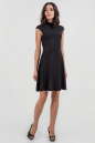 Коктейльное платье с расклешённой юбкой черного цвета 429.6 No1|интернет-магазин vvlen.com
