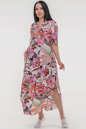 Летнее платье оверсайз зеленого с розовым цвета 2424-3.5 No1|интернет-магазин vvlen.com