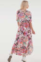 Летнее платье оверсайз зеленого с розовым цвета 2424-3.5 No5|интернет-магазин vvlen.com