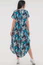 Летнее платье оверсайз бирюзового с серым цвета 2424-4.84 No2|интернет-магазин vvlen.com