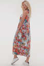 Летнее платье балахон белого с оранжевым цвета 2540.84 No2|интернет-магазин vvlen.com