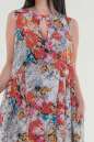 Летнее платье балахон белого с оранжевым цвета 2540.84 No4|интернет-магазин vvlen.com