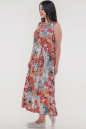 Летнее платье балахон белого с оранжевым цвета 2540.84 No5|интернет-магазин vvlen.com