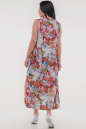 Летнее платье балахон белого с оранжевым цвета 2540.84 No6|интернет-магазин vvlen.com