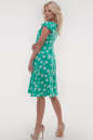 Летнее платье с расклешённой юбкой зеленого цвета 2560.84 No2|интернет-магазин vvlen.com