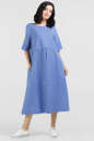 Летнее платье  мешок синего цвета 2685.81 No0|интернет-магазин vvlen.com