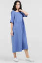 Летнее платье  мешок синего цвета 2685.81 No1|интернет-магазин vvlen.com