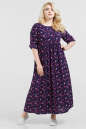 Повседневное платье балахон темно-синего цвета 2678-1.84 No3|интернет-магазин vvlen.com