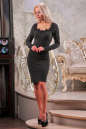 Повседневное платье футляр темно-серого цвета 2433.1 No1|интернет-магазин vvlen.com