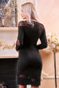 Коктейльное платье футляр черного цвета 2443.47 No3|интернет-магазин vvlen.com