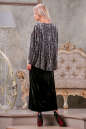 Платье оверсайз черного с серым цвета 2426-26 No4|интернет-магазин vvlen.com