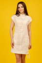 Повседневное платье футляр молочного цвета 2331.81|интернет-магазин vvlen.com