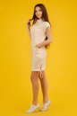Повседневное платье футляр молочного цвета 2331.81 No5|интернет-магазин vvlen.com