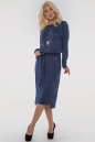 Повседневное платье футляр синего цвета 2847.96 No1|интернет-магазин vvlen.com