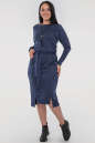 Повседневное платье футляр синего цвета 2847.96 No3|интернет-магазин vvlen.com