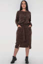 Повседневное платье футляр шоколадного цвета 2847.96 No0|интернет-магазин vvlen.com