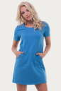 Спортивное платье  темно-голубого цвета 6000 No0|интернет-магазин vvlen.com