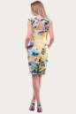 Летнее платье с юбкой тюльпан желтого с голубым цвета 1541.33 No4|интернет-магазин vvlen.com