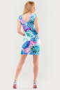Летнее платье футляр сиреневого с голубым цвета 1552.33 No3|интернет-магазин vvlen.com