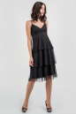 Коктейльное платье трапеция черного цвета 668.11 No0|интернет-магазин vvlen.com