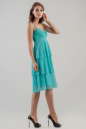 Коктейльное платье с пышной юбкой бирюзового цвета 668.11 No1|интернет-магазин vvlen.com