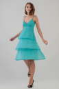 Коктейльное платье с пышной юбкой бирюзового цвета 668.11 No3|интернет-магазин vvlen.com