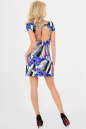 Летнее платье трапеция сиреневого с голубым цвета 1 080 No2|интернет-магазин vvlen.com