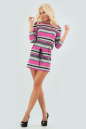 Повседневное спортивное платье серого с розовым цвета 1470.17 No0|интернет-магазин vvlen.com