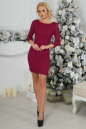 Коктейльное платье футляр бордового цвета 2218.12 No1|интернет-магазин vvlen.com