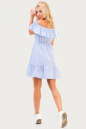 Повседневное платье с пышной юбкой голубой полоски цвета 2373.93 No3|интернет-магазин vvlen.com