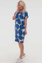 Летнее платье  мешок синего с белым цвета 2794-2.17 No1|интернет-магазин vvlen.com