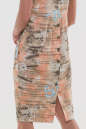 Летнее платье  мешок оранжевого с коричневым цвета 2794-2.17 No3|интернет-магазин vvlen.com