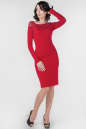 Коктейльное платье футляр красного цвета 1413.47 No0|интернет-магазин vvlen.com