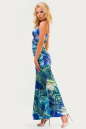 Вечернее платье с расклешённой юбкой сиреневого с голубым цвета 1135. No1|интернет-магазин vvlen.com