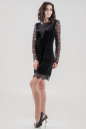 Коктейльное платье трапеция черного цвета 2650.26 No2|интернет-магазин vvlen.com