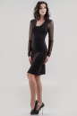 Коктейльное платье футляр черного цвета 1682.47 No1|интернет-магазин vvlen.com