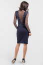 Коктейльное платье футляр темно-синего цвета 1682.47 No3|интернет-магазин vvlen.com