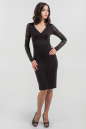 Коктейльное платье футляр черного цвета 1681.47 No1|интернет-магазин vvlen.com