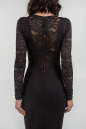 Коктейльное платье футляр черного цвета 1681.47 No3|интернет-магазин vvlen.com